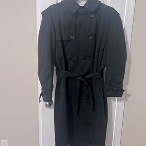 Joseph Abboud Elegant Black Trench Coat